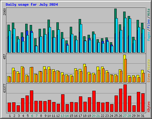 Daily usage for July 2024