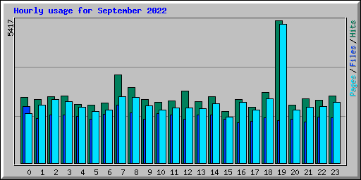 Hourly usage for September 2022