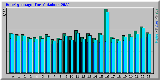 Hourly usage for October 2022