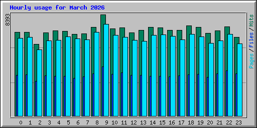 Hourly usage for March 2026