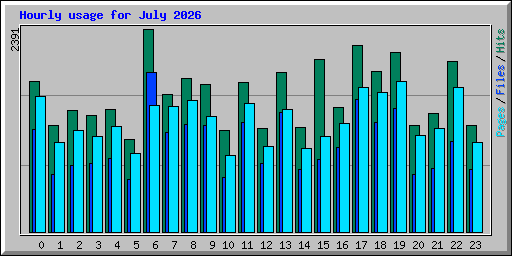 Hourly usage for July 2026